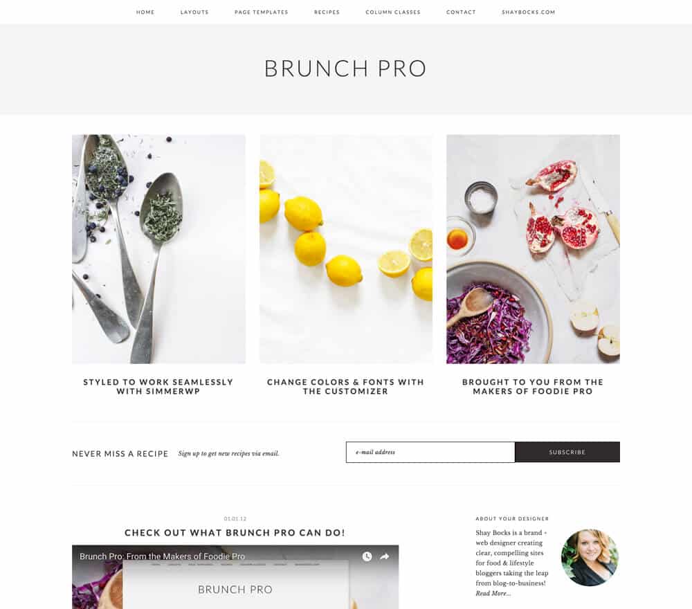 StudioPress Brunch Pro Genesis WordPress Theme