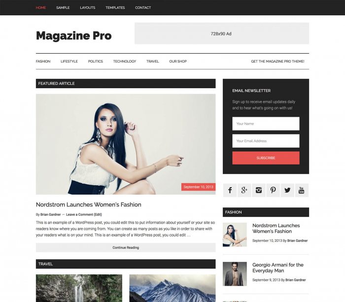 Product Image - StudioPress Magazine Pro Genesis WordPress Theme 3.7.0 Product Image - StudioPress Magazine Pro Genesis WordPress Theme 3.7.0