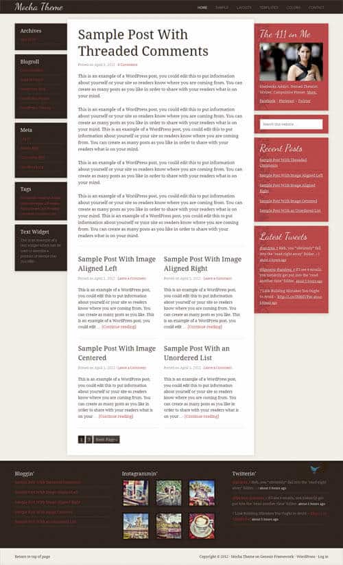 StudioPress Mocha Genesis WordPress Theme