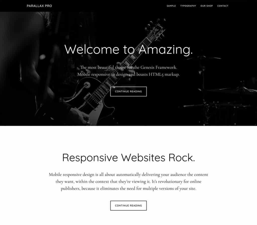 StudioPress Parallax Pro Genesis WordPress Theme