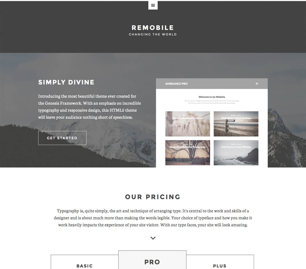 StudioPress Remobile Pro Genesis WordPress Theme