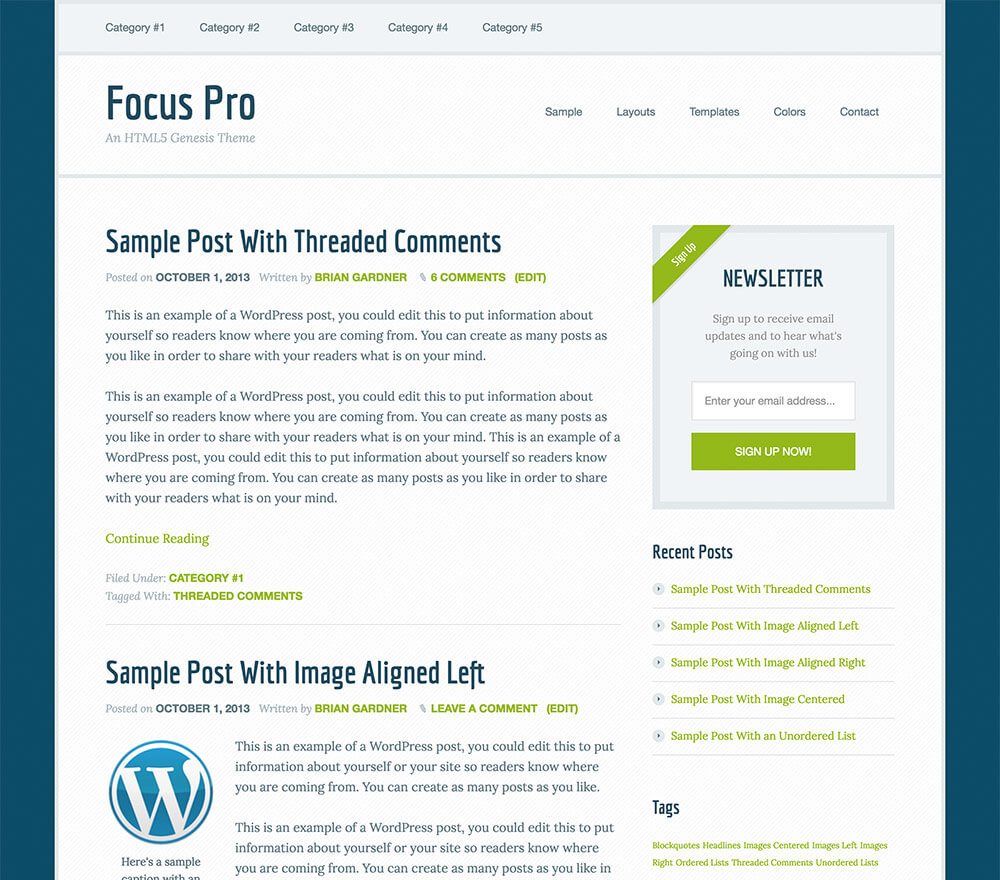 StudioPress Focus Pro Genesis WordPress Theme