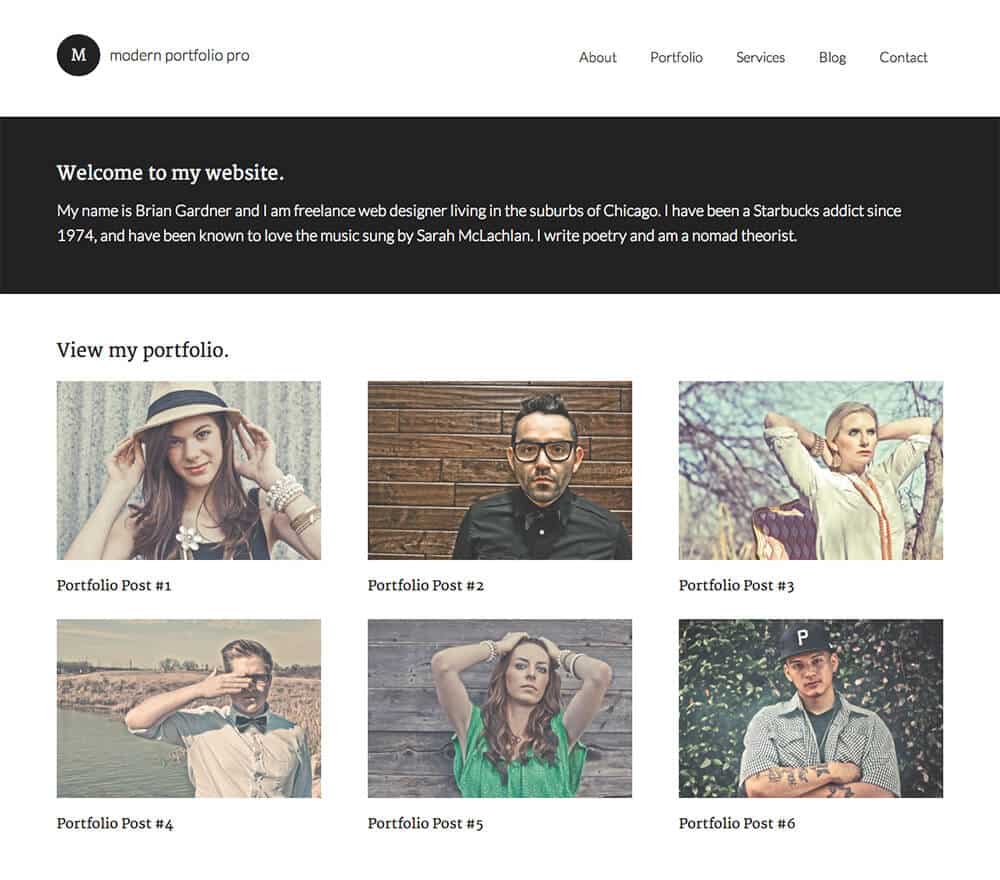 StudioPress Modern Portfolio Pro Genesis WordPress Theme
