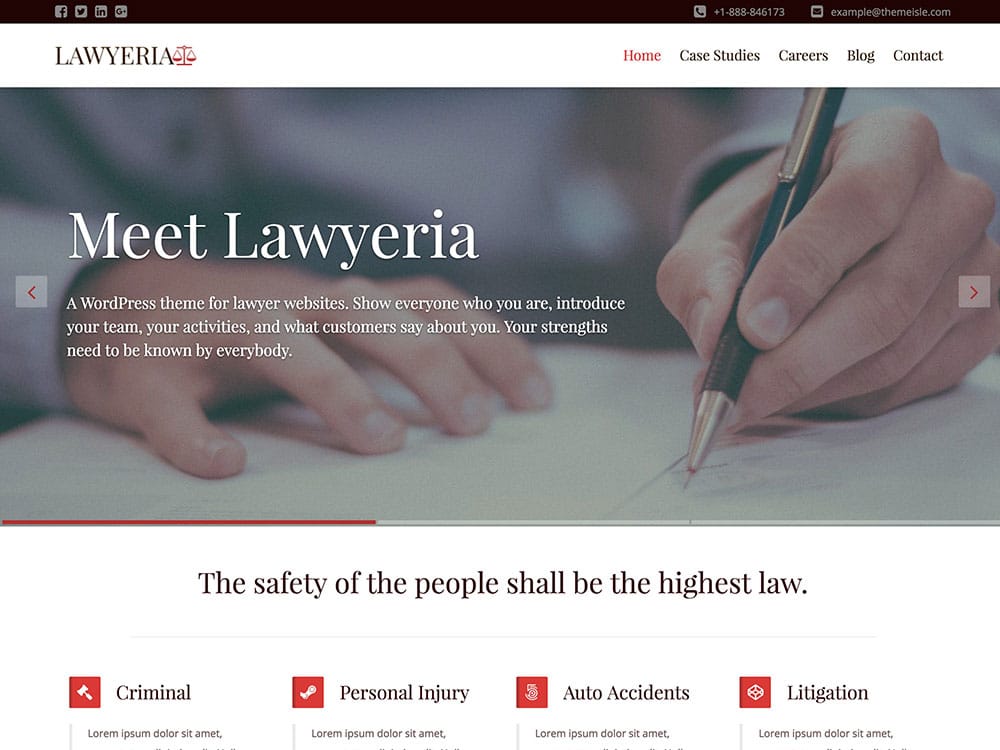Lawyeriax WordPress Theme