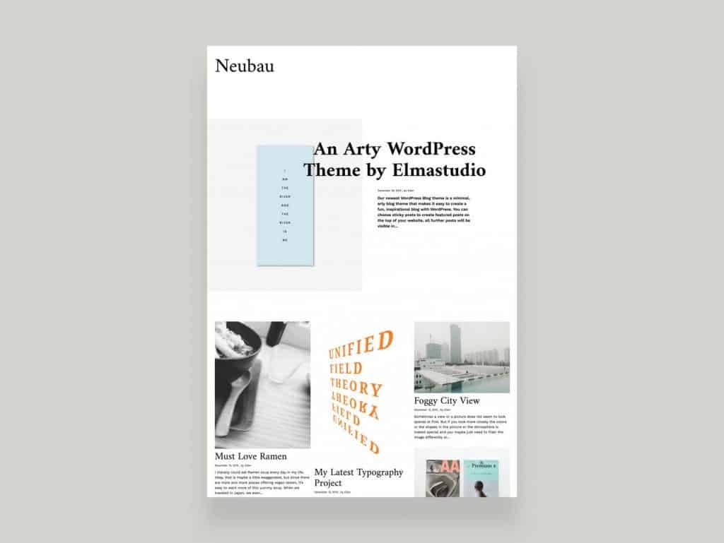 Elmastudio Neubau WordPress Theme