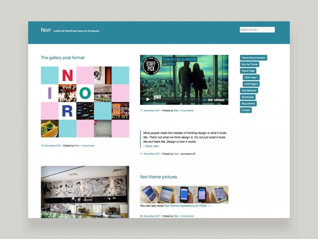 Elmastudio Nori WordPress Theme