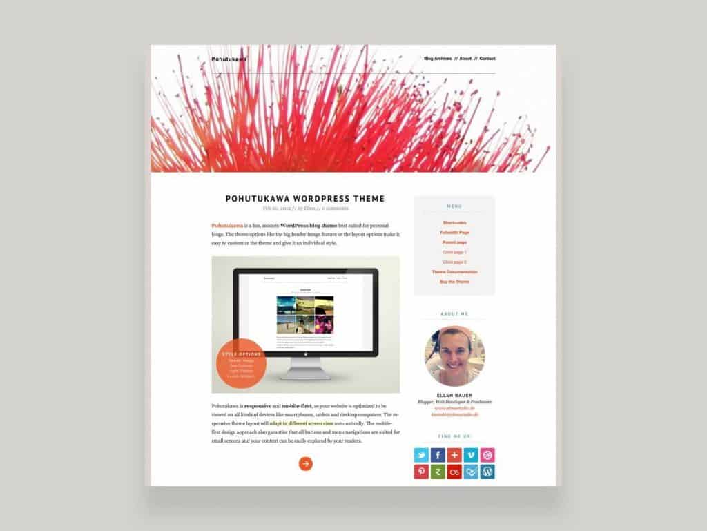 Elmastudio Pohutukawa WordPress Theme