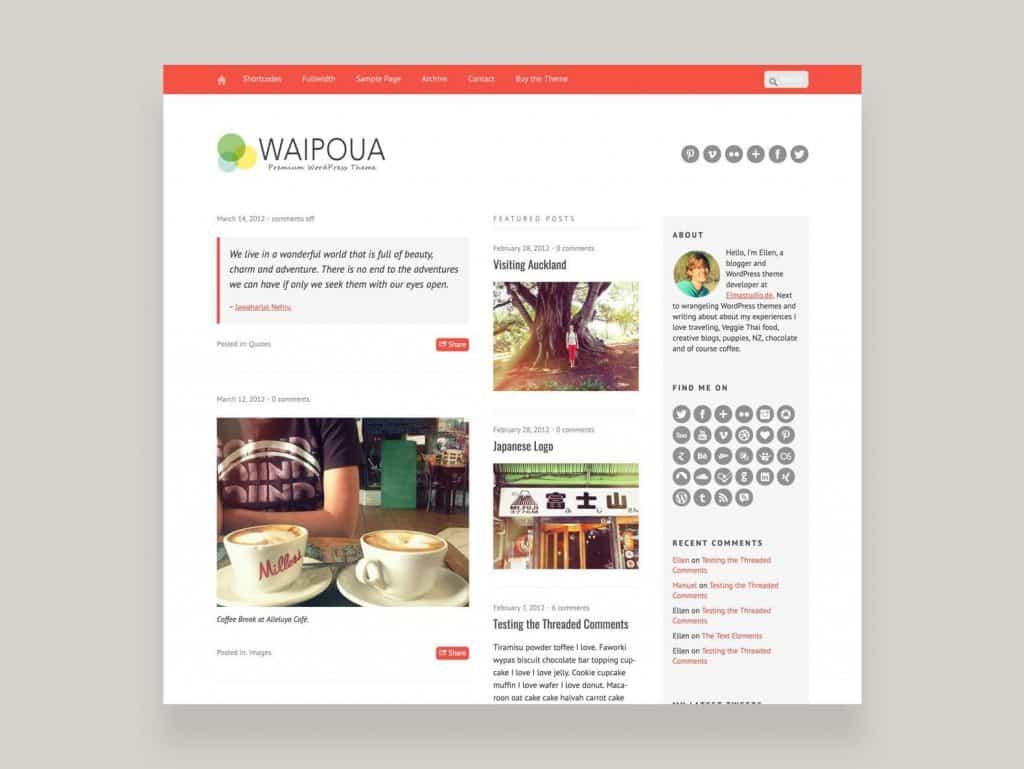 Elmastudio Waipoua WordPress Theme