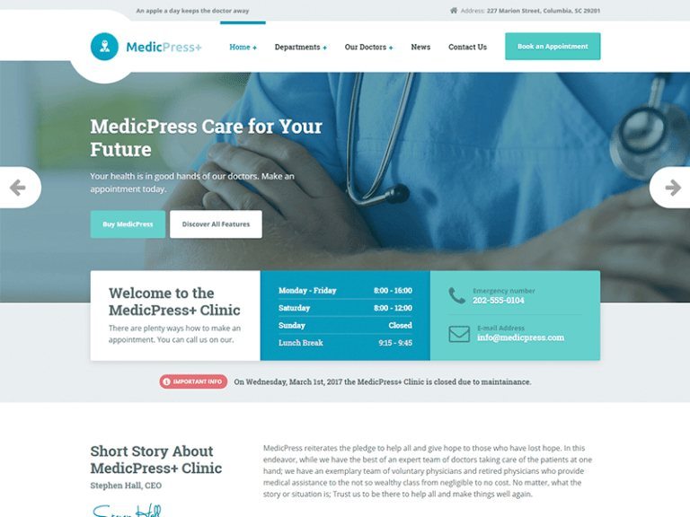 Product Image - MedicPress WordPress Theme 1.9.0