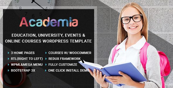 Academia - Education Center WordPress Theme 3.9