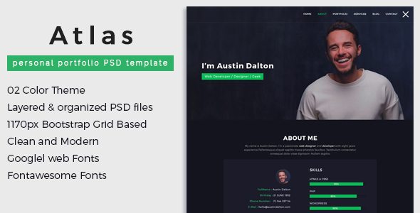 Atlas - Personal Portfolio Template