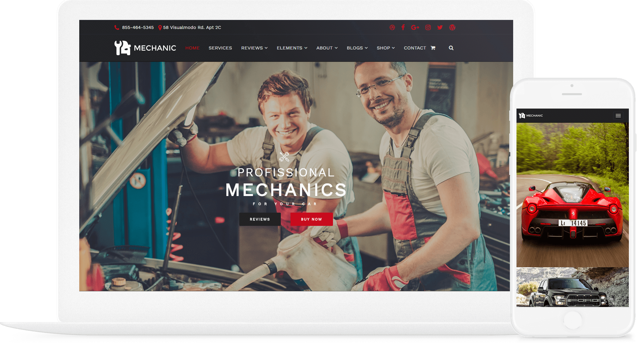 VisualModo Mechanic WordPress Theme