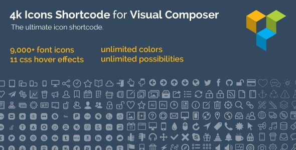 4k Icon Fonts for Visual Composer