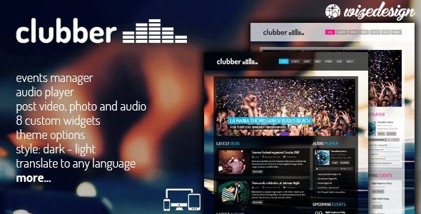Clubber Events & Music WordPress Theme