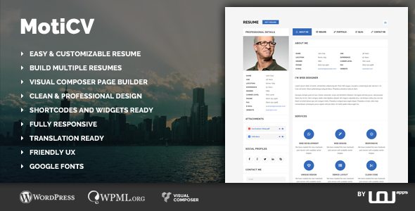 Moticv vCard & Resume Builder