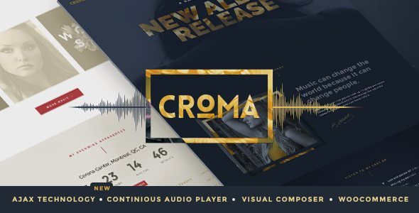 Croma Responsive Music WordPress Theme with Ajax