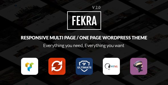 Fekra – Multi Page/One Page WordPress Theme