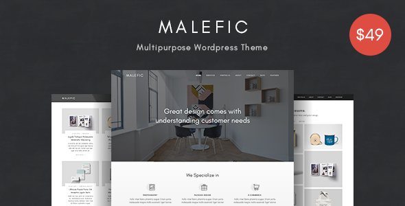 Malefic One Page Responsive WordPress Theme