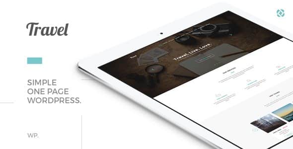Travel One Page Modern Tour Agency WP Theme