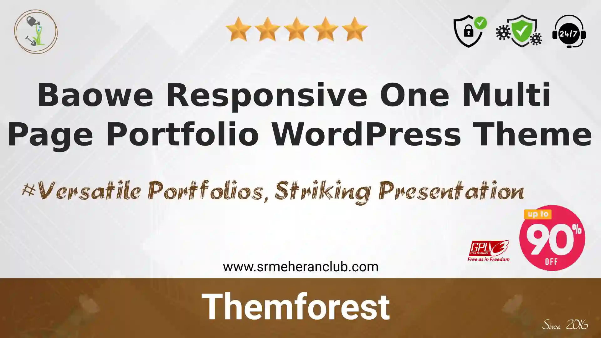 Baowe Responsive One Multi Page Portfolio WordPress Theme