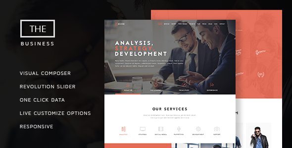 The Business Powerful One Page Biz WP Theme