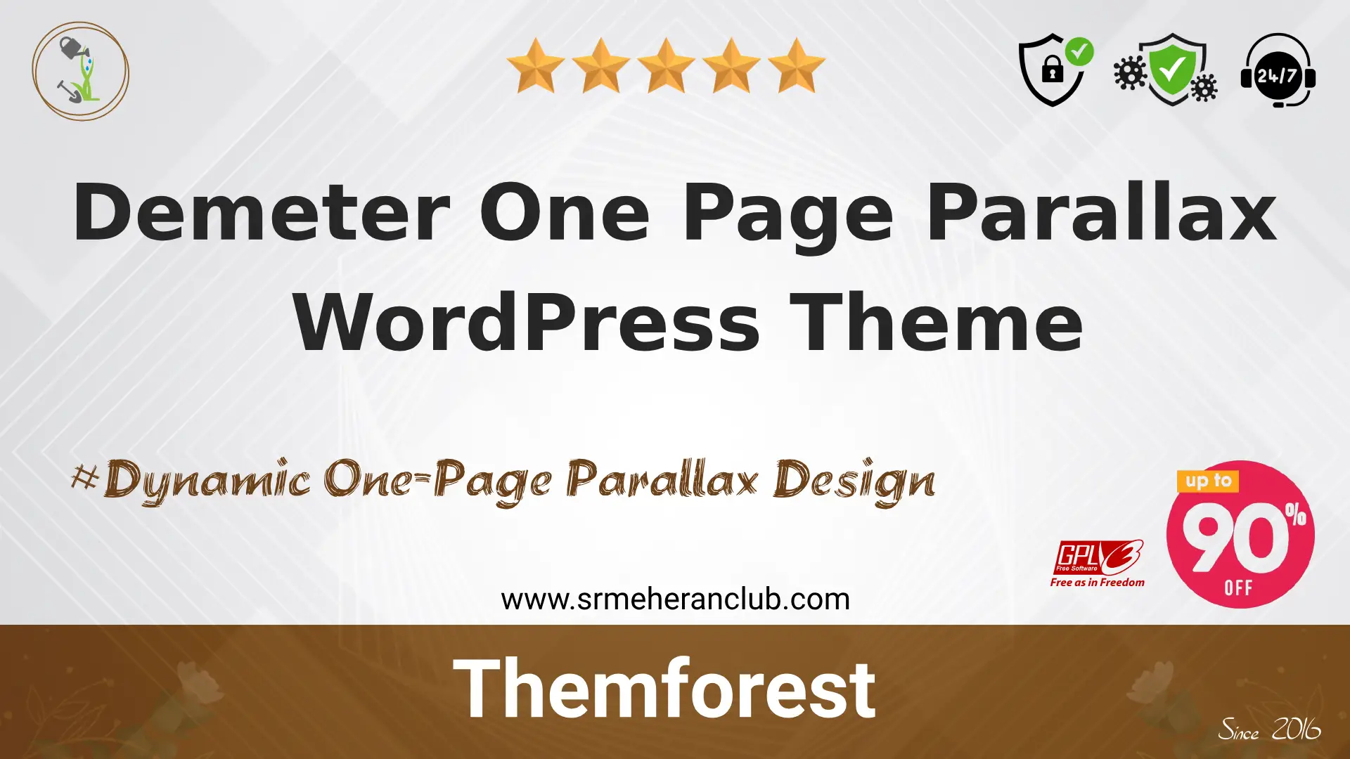 Demeter One Page Parallax WordPress Theme — Product by Themeforest