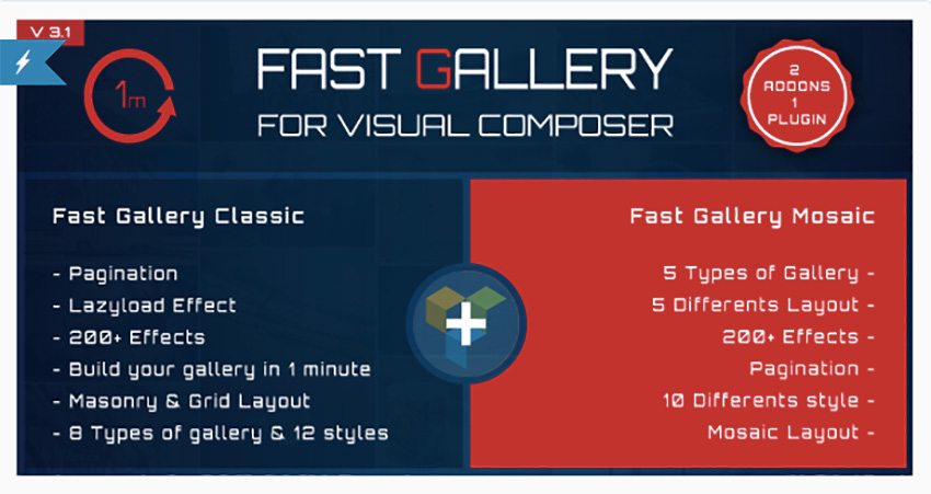 Fast Gallery for Visual Composer Wordpress Plugin