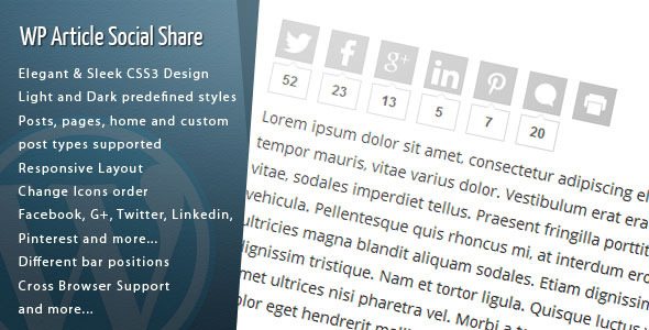 Wordpress Article Social Share