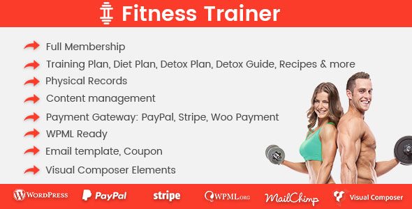 Fitness Trainer-Training Membership Plugin