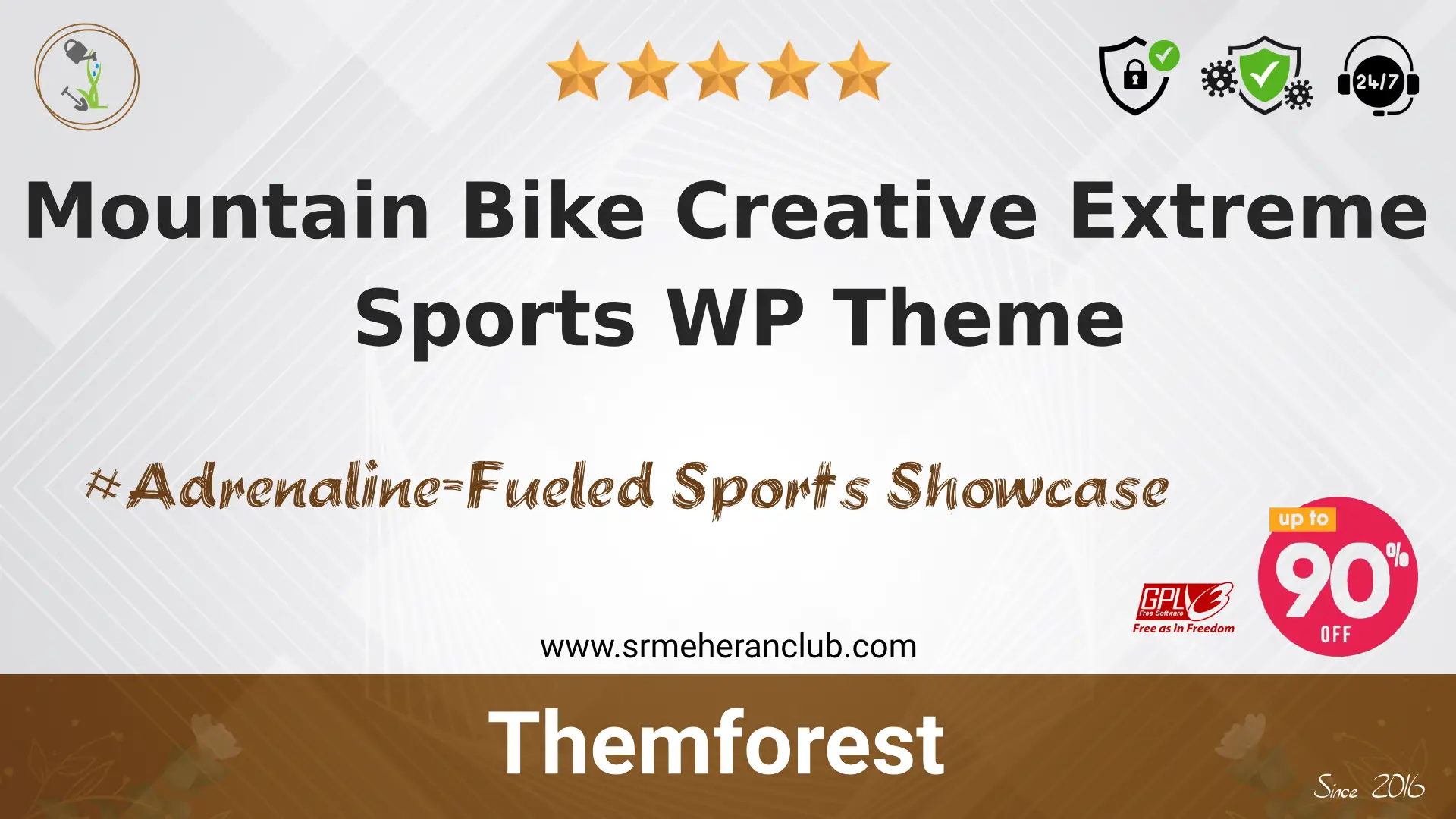 Mountain Bike Creative Extreme Sports WP Theme — Product by Themeforest