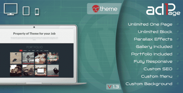 Parallax One Page Builder Wordpress Plugin