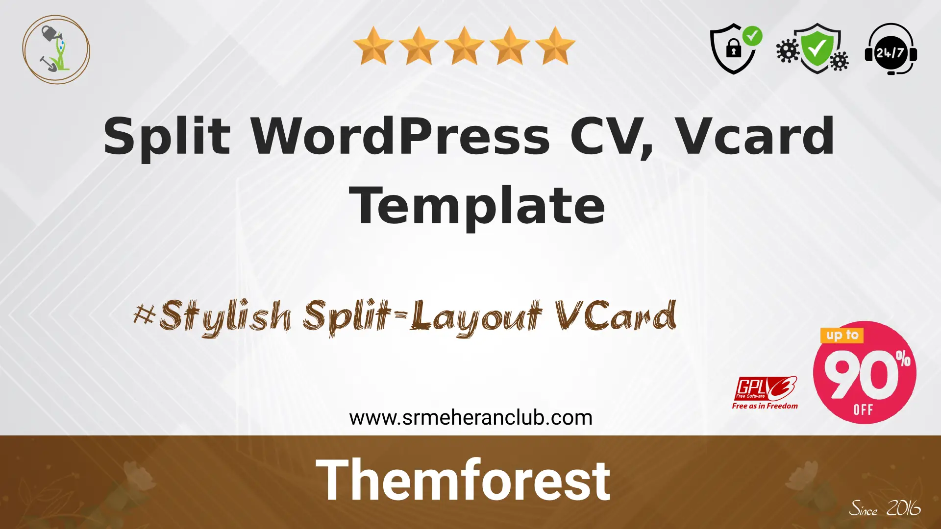 Split WordPress CV, Vcard Template — Theme by Themeforest