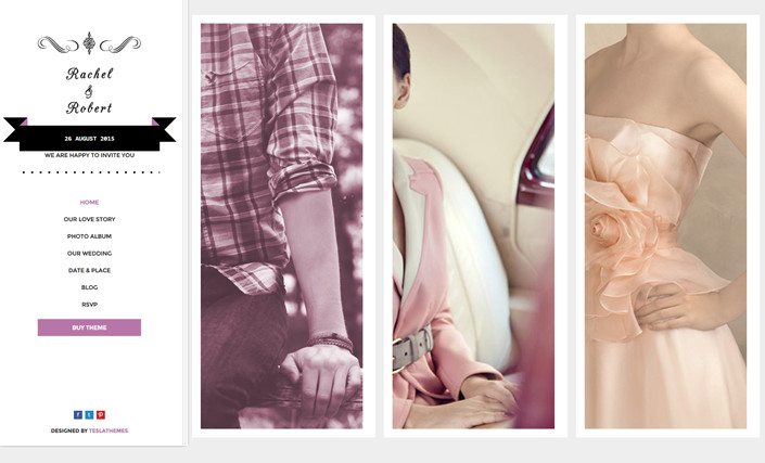 Tesla Themes Wedding Day WordPress Theme
