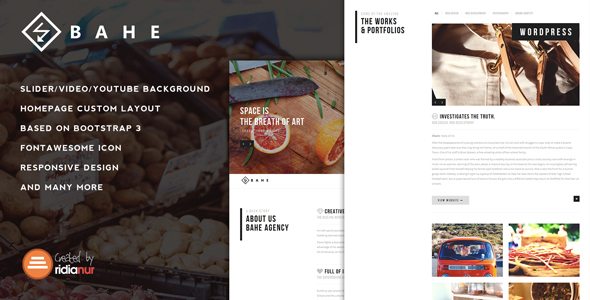 Bahe Responsive One Page Portfolio Theme