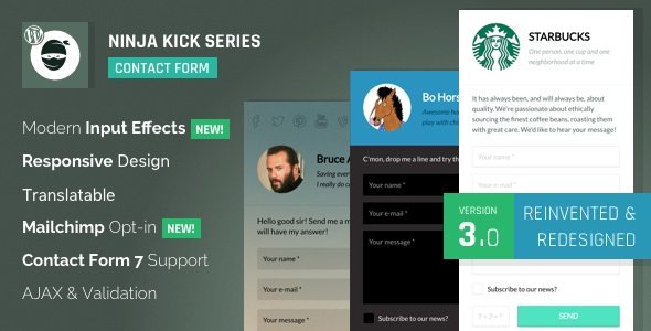 Ninja Kick WordPress Contact Form Plugin