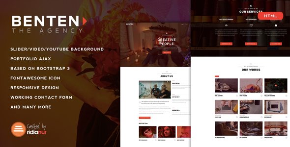 Benten Responsive One Page Portfolio Template