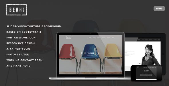 Beuh Responsive One Page Portfolio Theme