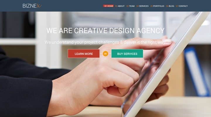 Tesla Themes Biznex WordPress Theme
