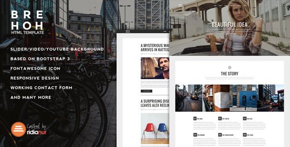 Brehoh Responsive One Page Portfolio Template