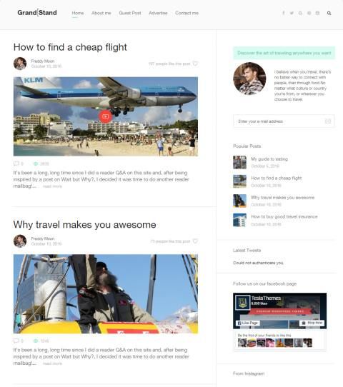 Tesla Themes Grandstand WordPress Theme