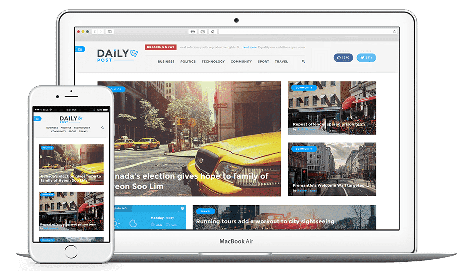 Tesla Themes Daily Post WordPress Theme