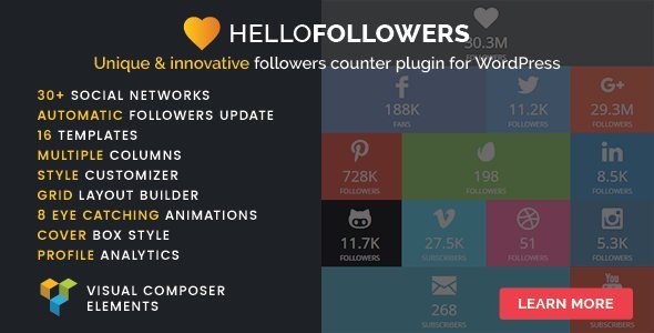 Hello Followers Social Counter Plugin