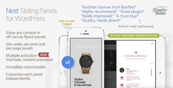 Nest-Flyout Sliding Panels for WordPress