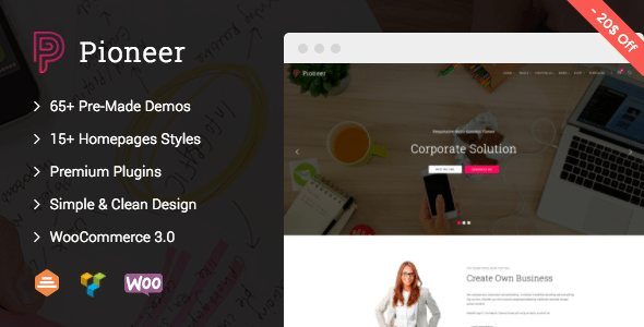 Pioneer Multi Concept Corporate WordPress Theme