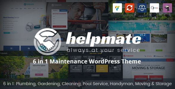 Product Image - Helpmate 6 in 1 Maintenance WordPress Theme 1.1.5