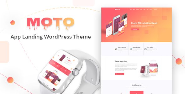 Moto WordPress Landing Page Theme