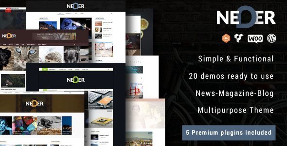 Neder WordPress News Magazine and Blog Theme
