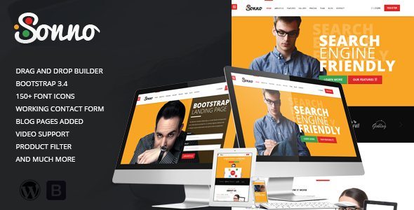 Sonno - Startup Marketing Landing Page WP Theme