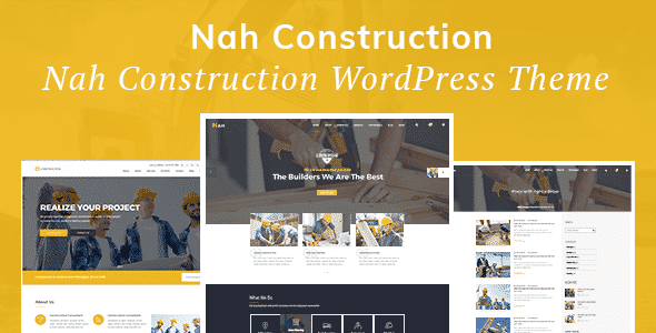 Nah Construction Building Business WordPress Theme