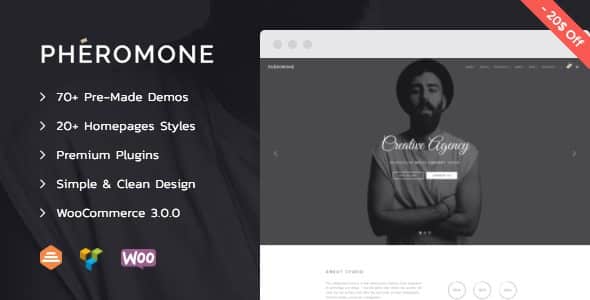 Pheromone Creative Multi Concept WordPress Theme